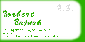 norbert bajnok business card